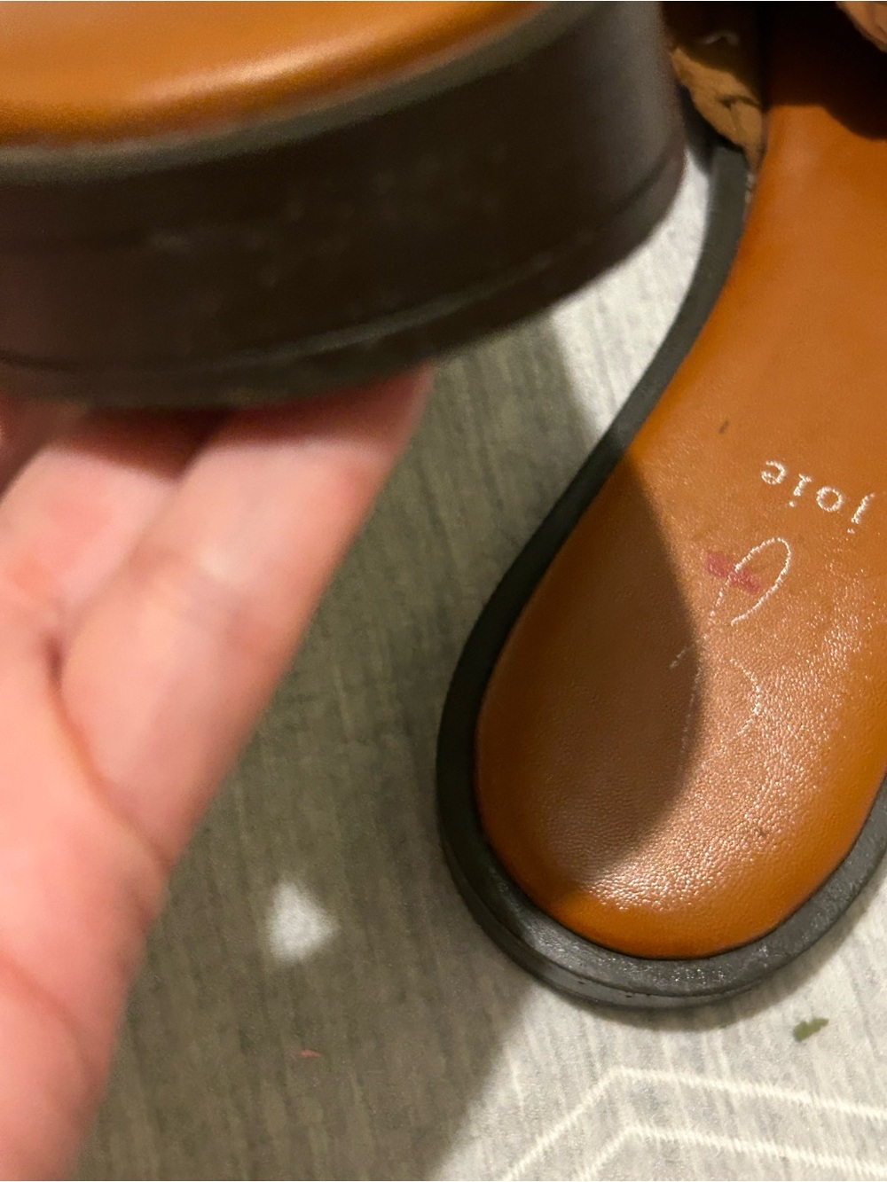 JOIE woven Leather Slide Flat Sandals - Picture 8 of 14